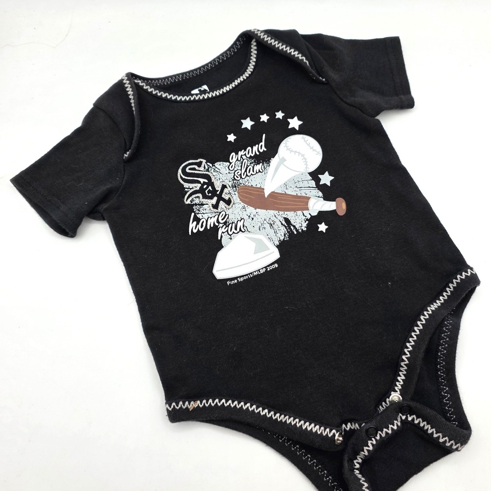 MLB Chicago White Sox Baby Bodysuit Black 3-6 Months Grand Slam Home Run Romper